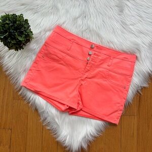 Refuge Orange High Waisted Shorts